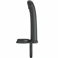 pretty love dillion - pierścień wibrujący silikonowy podwojny, czarny