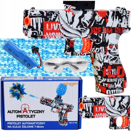 PISTOLET KARABIN NA KULKI WODNO ŻELOWE AUTOMATYCZNY ZESTAW AUTOMAT GLOCK na Arena.pl