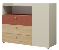 Komoda 2 Do Pokoju 120 bcm Koral YOKO JR - 3 Kolory Do Wyboru