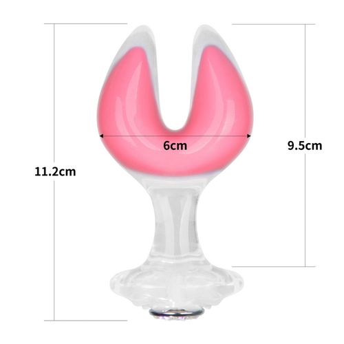 gemoria silicone butt plug - dual crescent  (glow-in-the-dark) na Arena.pl