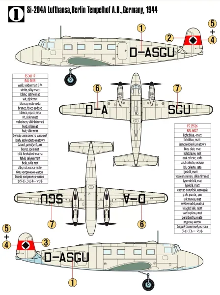 Si-204A Passagierflugzeug, F-15, 1:72 zdjęcie 6