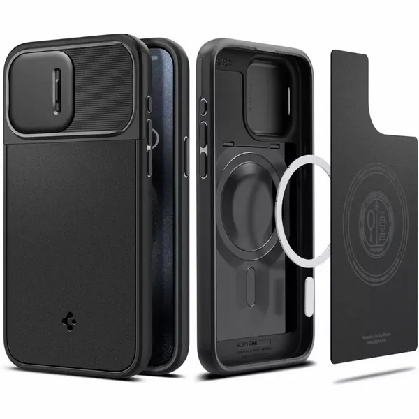 Etui Spigen Optik Armor Mag MagSafe do Apple iPhone 15 Pro Max Black zdjęcie 1