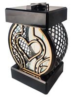 Znicz kapliczka GLAMUR Rattan Mały serce złoty