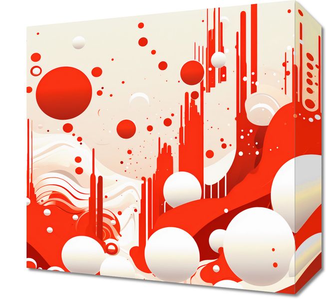 Obraz 30x30cm Krwiście Czerwone Wibracje zdjęcie 1