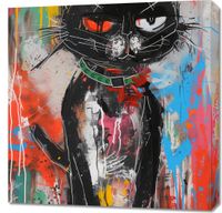 Obraz 70x70cm Gburowaty Kiciak