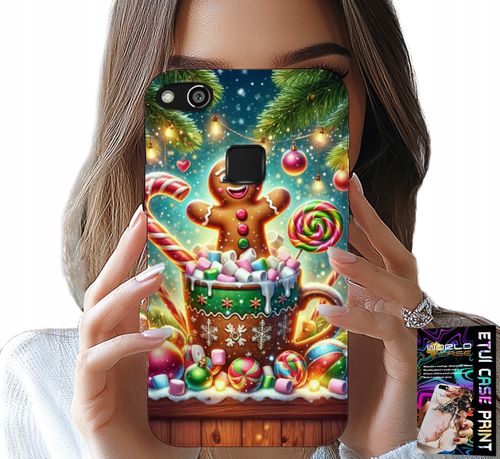ETUI DO HUAWEI P9 LITE 2016 - PIERNIK PIERNIKI ŚWIĄTECZNE WZORY +FOLIA na Arena.pl