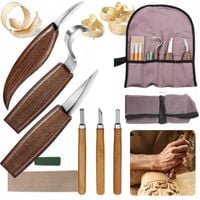 Zestaw noży do rzeźbienia w drewnie noże dłuta narzędzia snycerskie 9