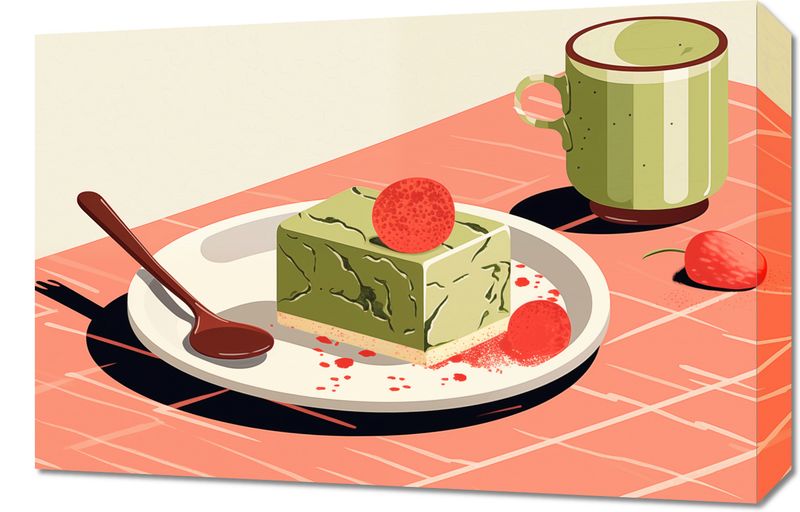 Obraz 60x40cm Deser Matcha zdjęcie 1
