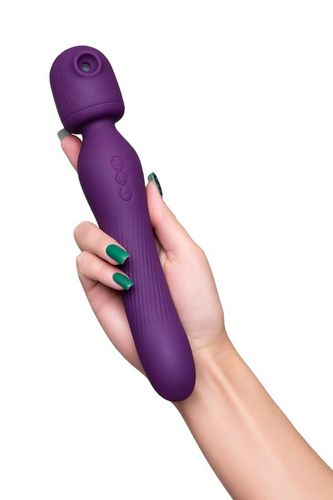 jos stimulator 2 in 1 kisom, silicone, purple, 13 cm na Arena.pl