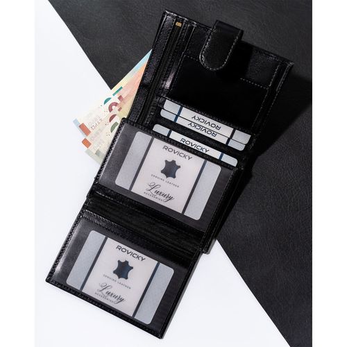 klasyczny portfel męski na karty z rfid - rovicky na Arena.pl