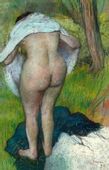 Girl Drying Herself, Edgar Degas - plakat 50x70 cm