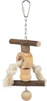 TRIXIE Zabawka huśtawka dla ptaków papug papugi sznurkowo-drewniana 20 cm