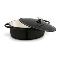 GĘSIARKA ŻELIWNA EMALIOWANA KONIGHOFFER 6,5 L OWALNA CZARNA