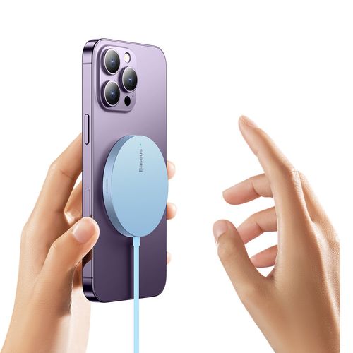 Simple Mini3 ładowarka magnetyczna indukcyjna MagSafe Qi 15W - niebieska na Arena.pl