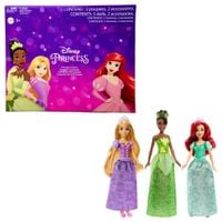 Mattel Disney Princess Zestaw 3 lalek: Ariel + Tiana + Roszpunka ZA6036