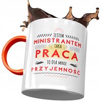 Kubek Pomarańczowy Dla Ministranta Taka Praca To Z Nadrukiem Ze Zdjęciem