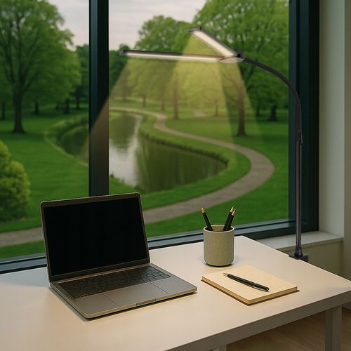 Lampka Biurkowa LED Na Biurko Szkolna Lampa Kreślarska do Biura 14W na Arena.pl