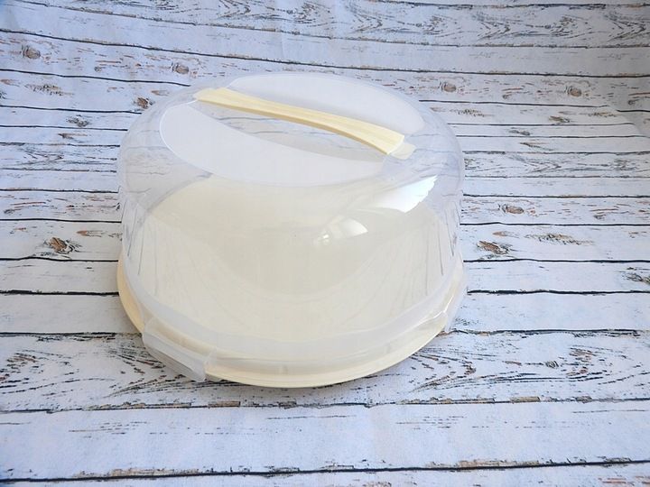 TACA PATERA POJEMNIK DO TORTU CIASTA PUDEŁKO NA WYPIEKI ŻYWNOŚĆ Z POKRYWĄ zdjęcie 4