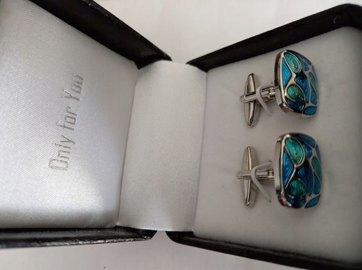 Spinki do mankietów wzór NOŻE zdjęcie 4