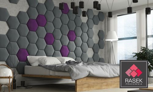 PANEL ŚCIENNY TAPICEROWANY HEKSAGON PLASTER ROZ. M na Arena.pl