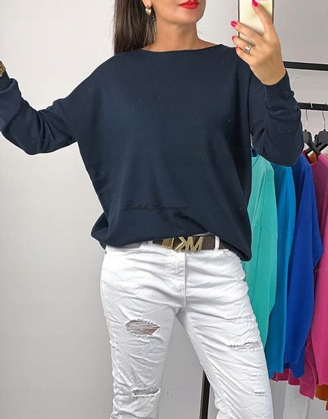 SWETER CLASSIC BASIC Granat zdjęcie 2