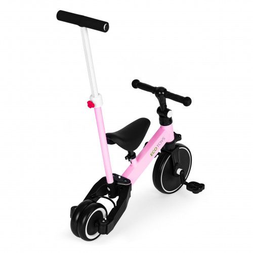ROWEREK TRÓJKOŁOWY ECOTOYS 2W1 RĄCZKA RÓŻOWY OD 3 LAT 30KG na Arena.pl