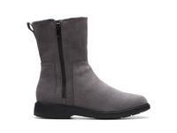 Clarks Botki damskie - Un Elda Mid wodoodporne - rozmiar 39,5 - szary nubuk
