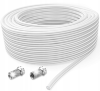 KABEL KONCENTRYCZNY ANTENOWY 100% MIEDZIANY 25M 6.8MM HD 4K WTYKI GRATIS