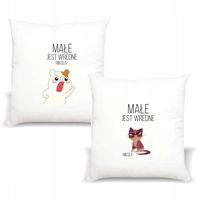 Poduszka z imieniem napis MAŁE JEST WREDNE