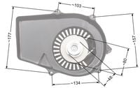 Rozrusznik agregaty chińskie Hecht GG950 2-suw plastikowy zabierak zam. 95003400 NZ620