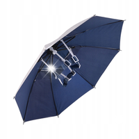 PARASOL KAPELUSZ NA WĘDKARSKI DWUWARSTWOWY SKŁADANY PARASOLKA NA GŁOWĘ 64cm
