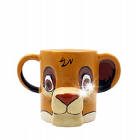 KUBEK CERAMICZNY 3D KRÓL LEW SIMBA POSTACIE Z BAJEK PREZENT 380ML