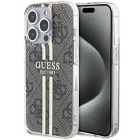Guess GUHCP15LH4PSEGW iPhone 15 Pro 6.1" brązowy/brown hardcase IML 4G Gold