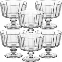 2 x Pucharki do lodów Florina Straciatella 240 ml szklany zestaw 6 sztuk