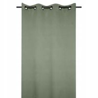Zasłona gotowa NOTTE 135x250 cm khaki zaciemniająca blackout przelotki