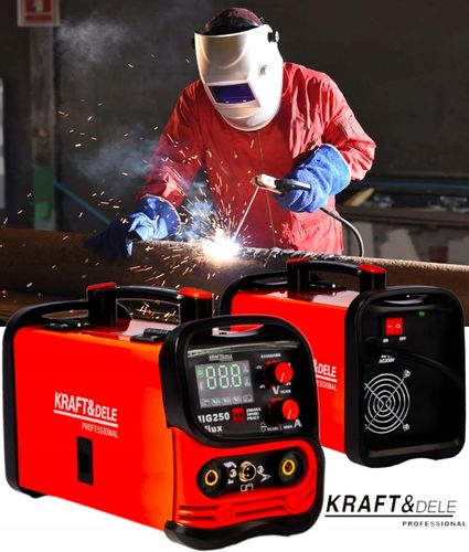 Spawarka INWERTEROWA INWERTOROWA FLUX MIG MMA LIFT TIG 250A PÓŁAUTOMAT 4w1 na Arena.pl