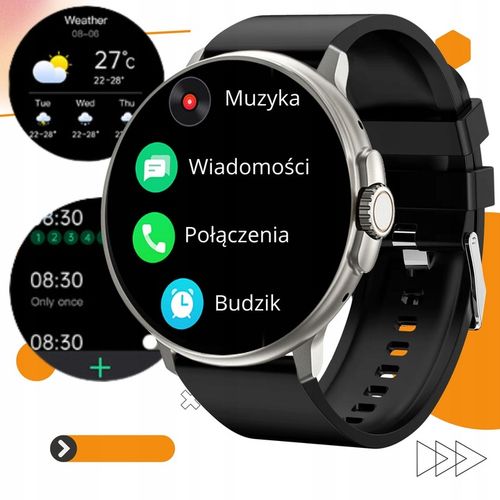 Zegarek męski SMARTWATCH Rubicon ROZMOWY KROKI SMS Sportowy MENU PL na Arena.pl