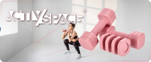 HANTELKI HANTLE CIĘŻARKI REWGULOWANE 4w1 ZESTAW DO ĆWICZEŃ FITNESS 2x2,27kg na Arena.pl