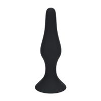 Slim Silicone Anal Plug - L - Black