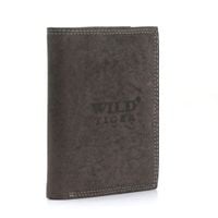 Portfel męski pionowy Wild Tiger - ciemnobrązowy