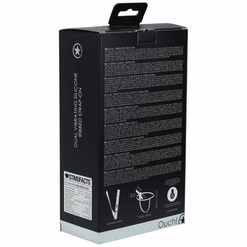 ouch!   dual vibrating   rechargeable   10 speed silicone ribbed na Arena.pl