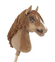 hobby horse duży koń na kiju premium - jasny kasztan a3