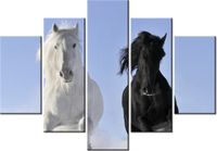 105CM 150CM OBRAZ 5 ELEM BLACK&WHITE DRUK