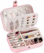 Kuferek Pudełko Szkatułka Organizer Na Biżuterię  E14_Różowy