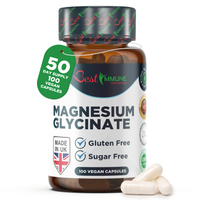 Naturalny Glicynian Magnezu 500mg 100 wegańskich kapsułek Biodostępny