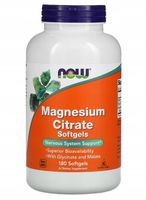 NOW Foods Magnesium Citrate CYTRYNIAN MAGNEZ ZMĘCZENIE UKŁAD NERWOWY 180kap