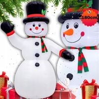 BAŁWAN 180CM NADMUCHIWANY ŚWIECĄCY POMPOWANY LED DMUCHANIEC WODOODPORNY