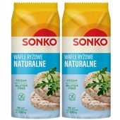 Sonko Classic Wafle ryżowe naturalne 130 g (14 sztuk) x 2 sztuk