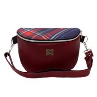 Bordo Kratka Torebka Nerka Damska 2w1