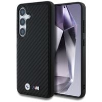 Etui BMW Leather Carbon MagSafe do       Samsung Galaxy S25 czarny